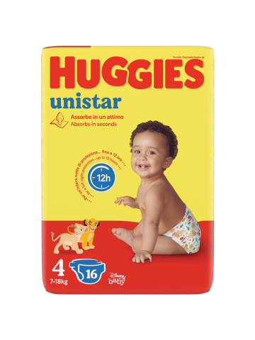 Pannolini Huggies Unistar 7-18kg 4tg | Home Essential
