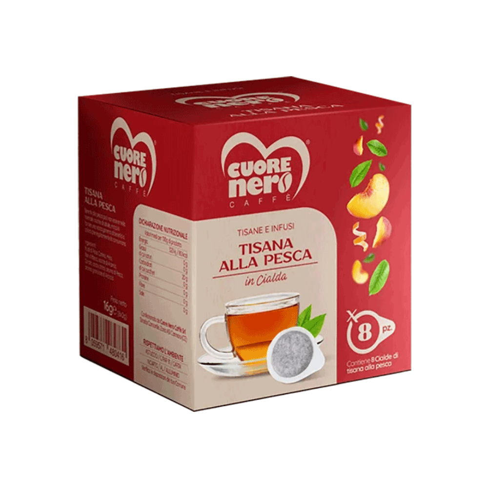 Cialde Cuore Nero Tisana Alla Pesca | Home Essential