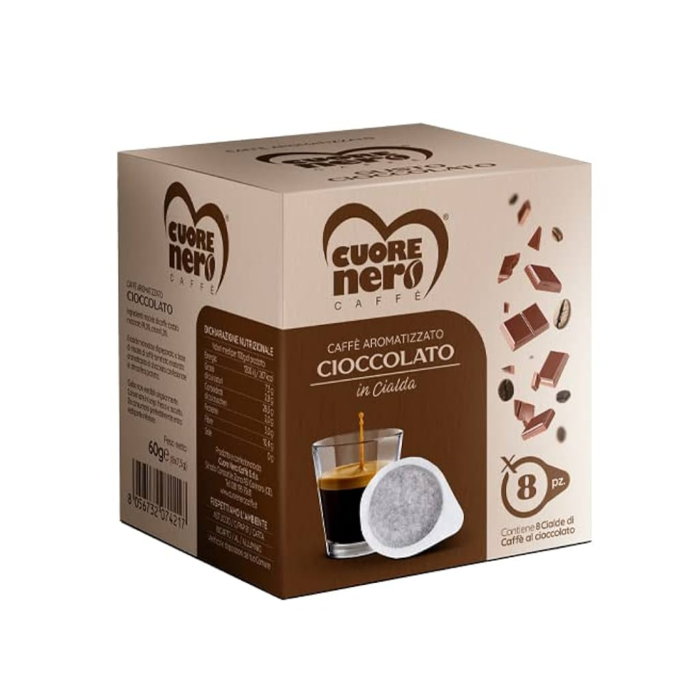 Cialde Cuore Nero Caffè Aromatizzato Cioccolato | Home Essential