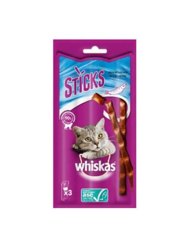 Sticks Gatto Whiskas 18G Con Salmone | Home Essential