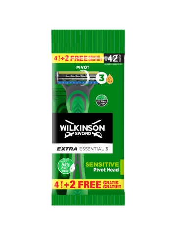Rasoi Wilkinson Sword X6Pz Extra Essential 3 Sensitive Pivot Head | Home Essential