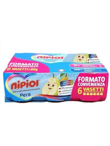 Omogeneizzato Nipiol 6x80gr Pera | Home Essential