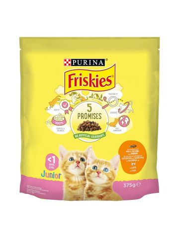 Crocchette Gatto Friskies Junior 375G Pollo Latte E Verdure | Home Essential