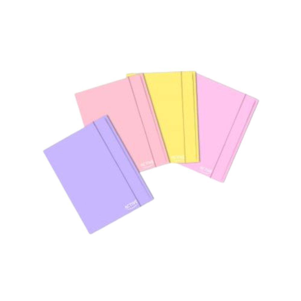 Cartellina Active Pastel C/elastico Colori Assortiti | Home Essential