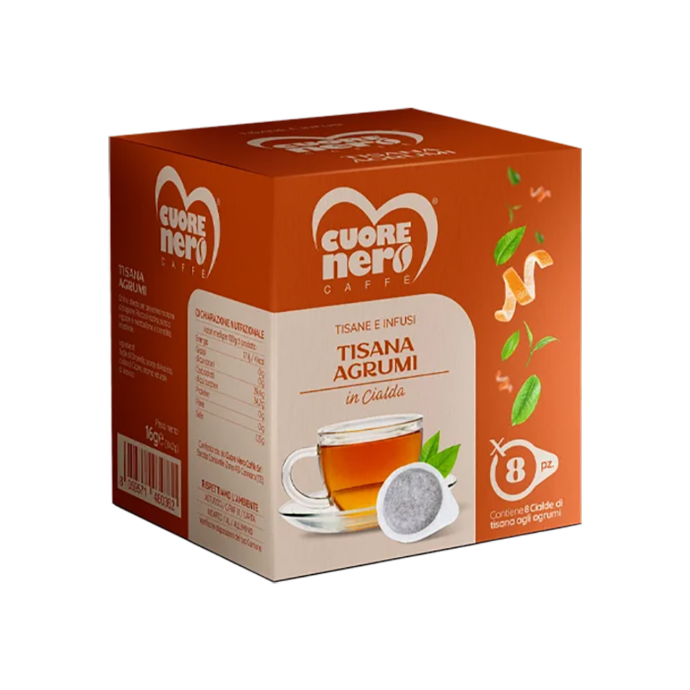 Cialde Cuore Nero Tisana Agrumi | Home Essential