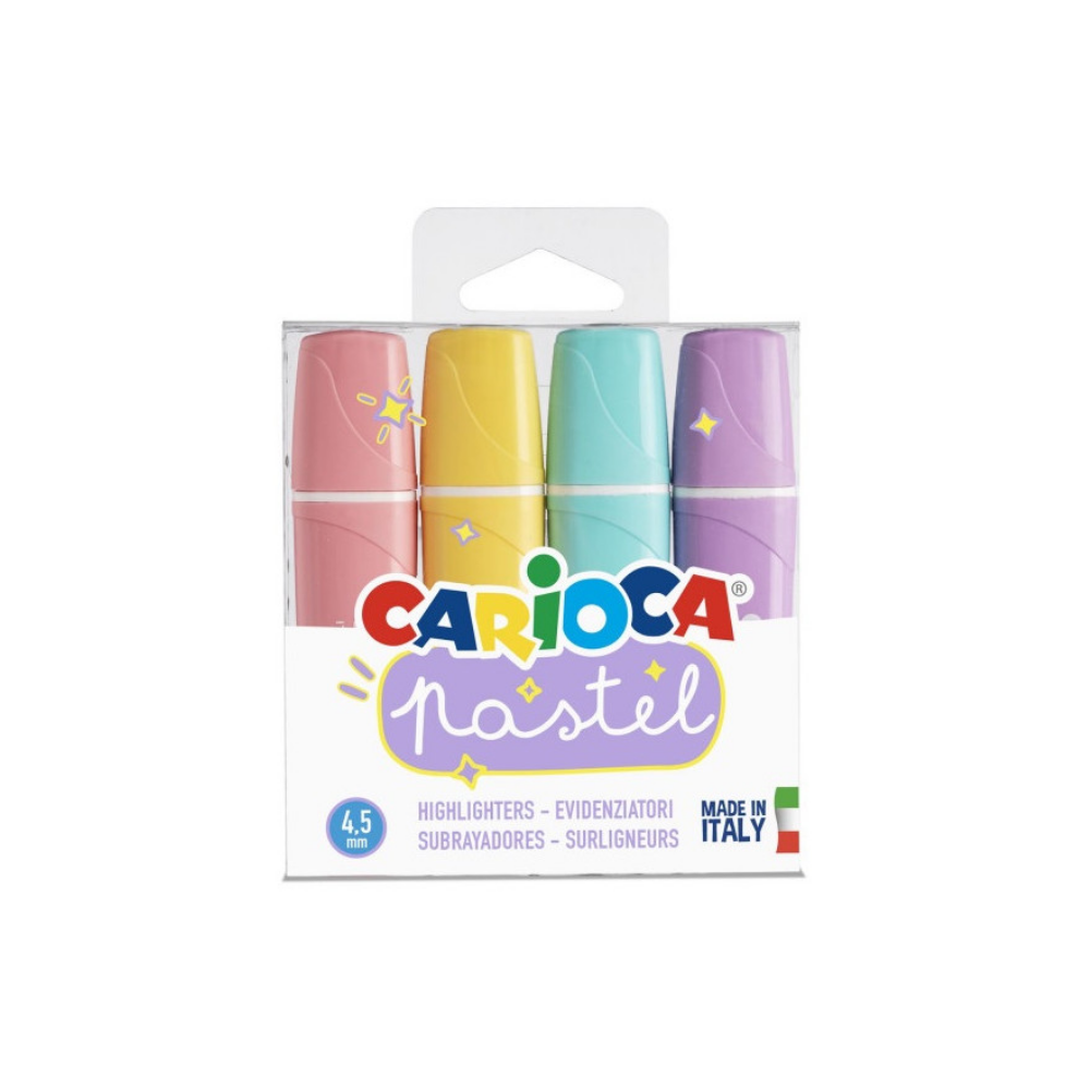 Evidenziatori Carioca Pastel 4pz | Home Essential