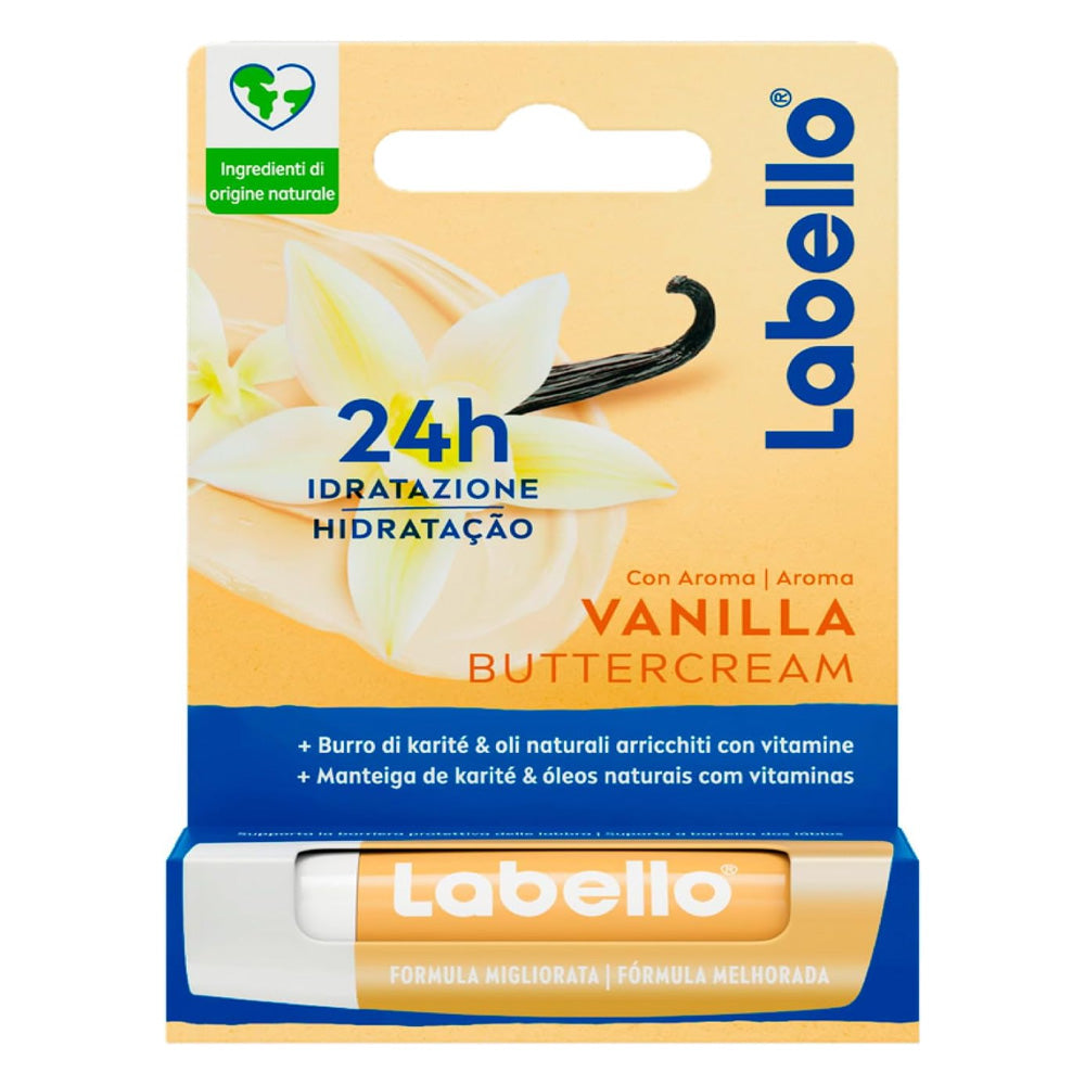 Labello Vanilla Buttercream Balsamo Labbra Nutriente Alla Vaniglia Burrocacao Idratante 24h | Home Essential