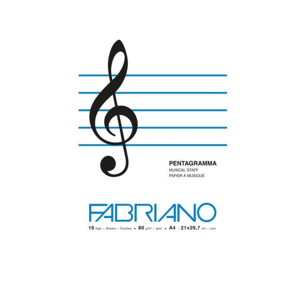 Album Musica Fabriano A4 16ff 80g 21x20,7cm | Home Essential
