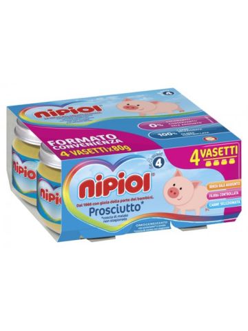 Omogeneizzato Nipiol 4x80gr Prosciutto | Home Essential