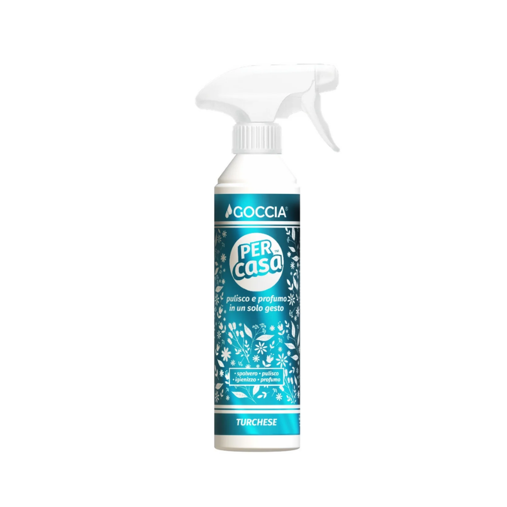 Pulitore Multiuso Spray - Per Casa - Goccia - Turchese - 500ml | Home Essential