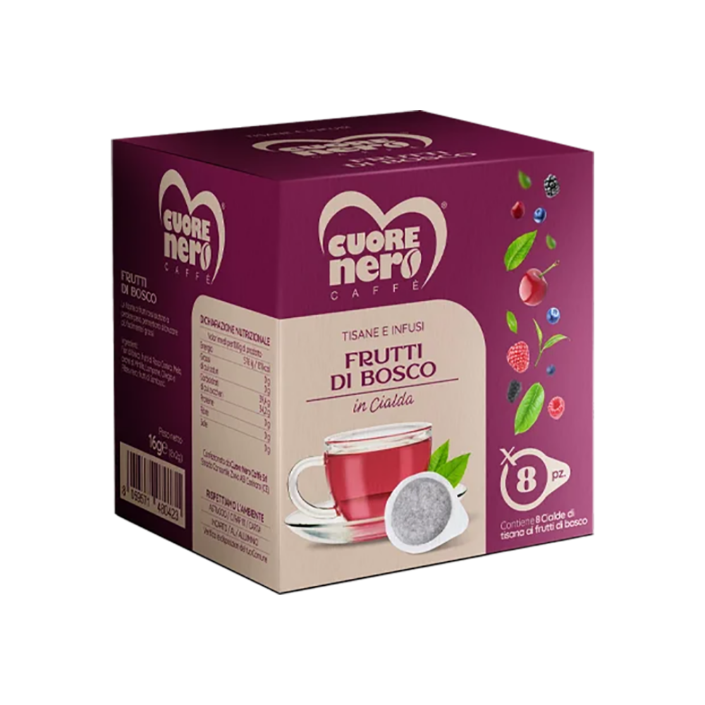 Cialde Cuore Nero Tisana Frutti Di Bosco | Home Essential