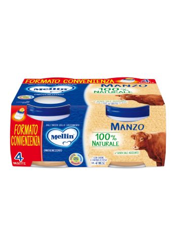 Omogeneizzato Mellin 80Gr 4Pz Manzo | Home Essential