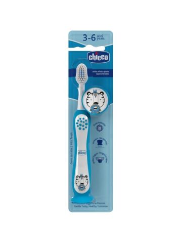 Spazzolino Chicco Tigre 3-6A Azzurro | Home Essential