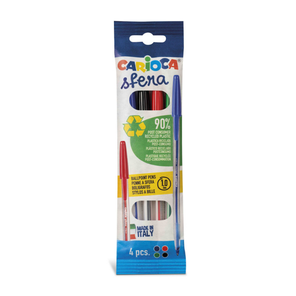 Penna A Sfera Carioca 4pz Ass. | Home Essential