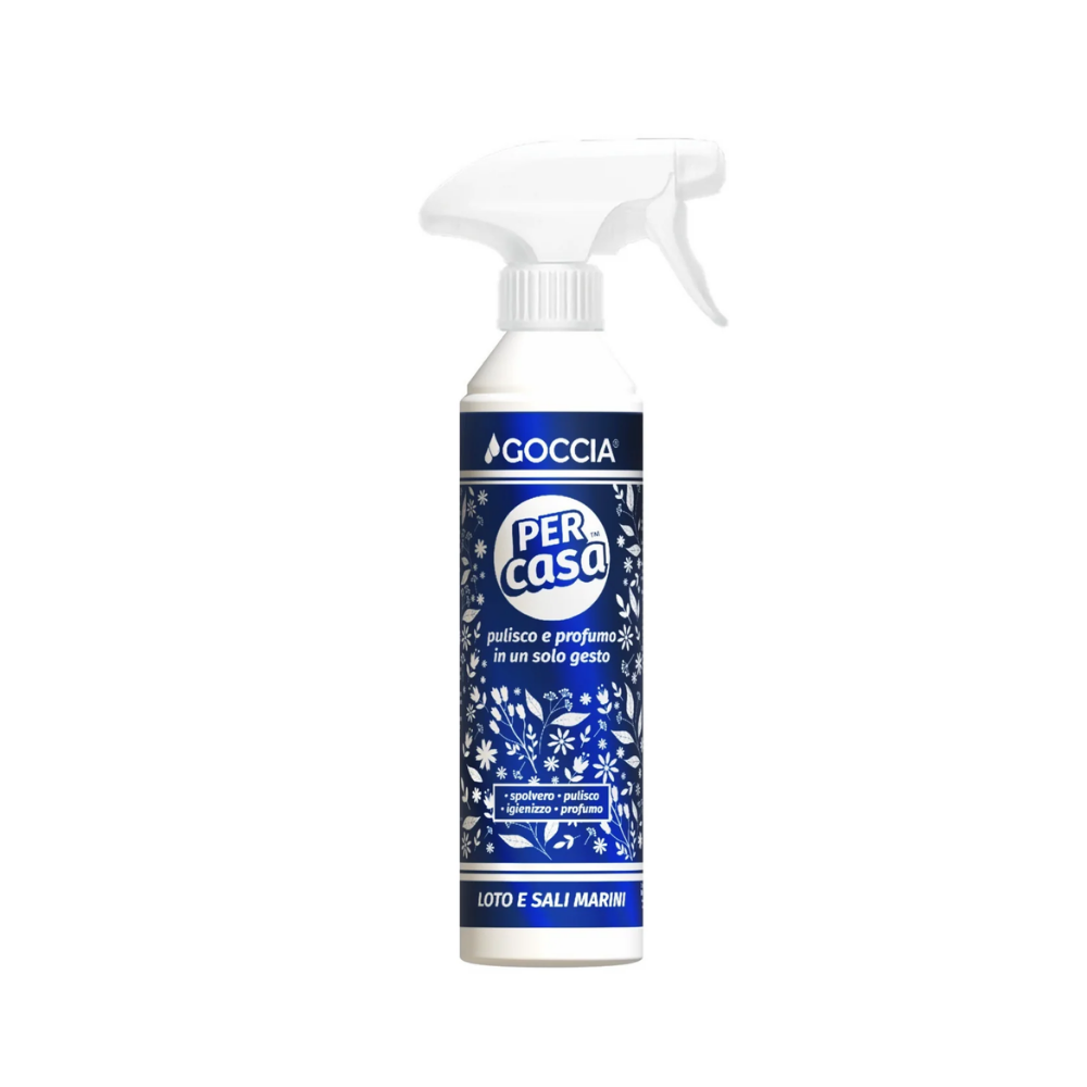 Pulitore Multiuso Spray - Per Casa - Goccia - Loto e sali marini - 500ml | Home Essential