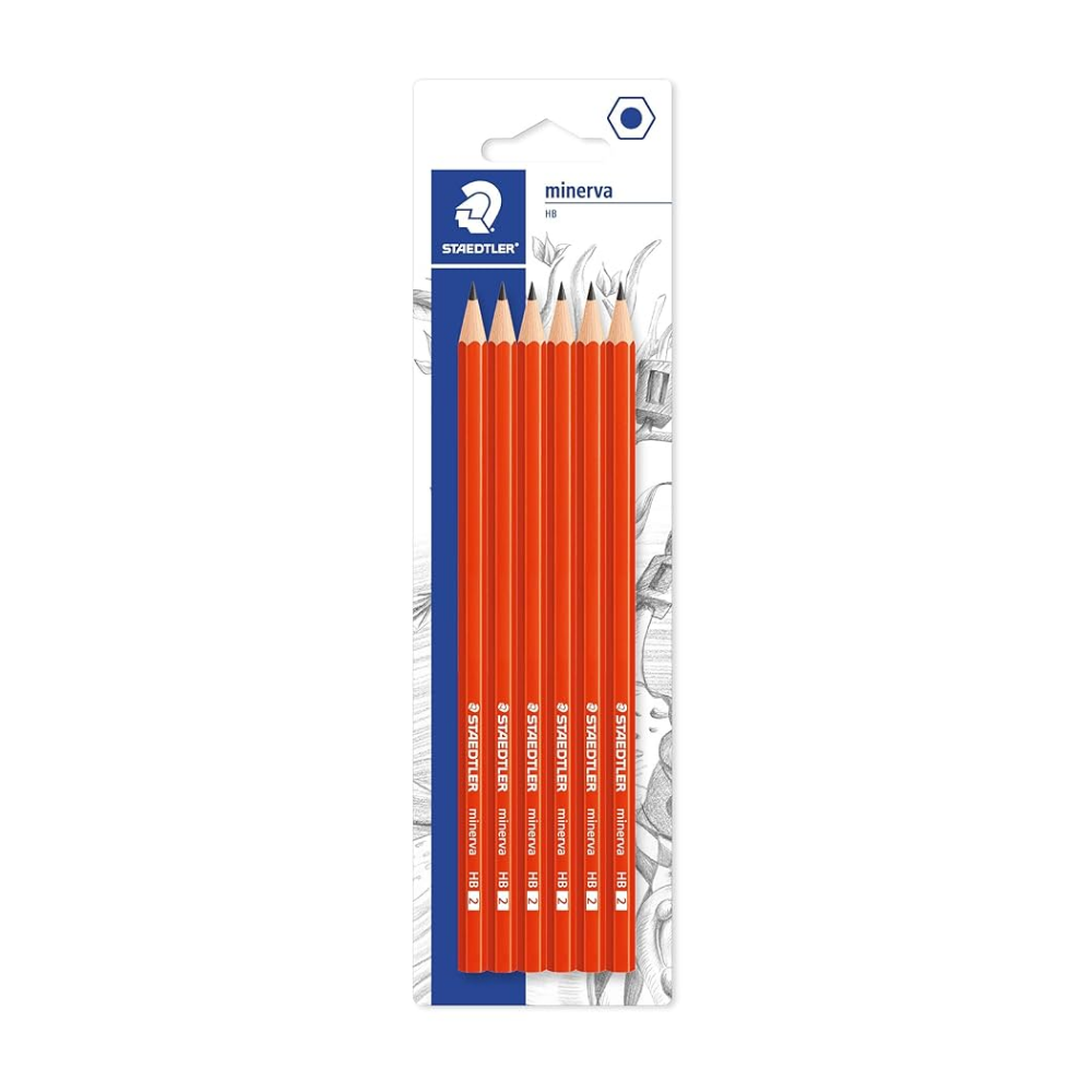Matita Staedtler Grafite 6pz 2hb Esagonali Minerva | Home Essential