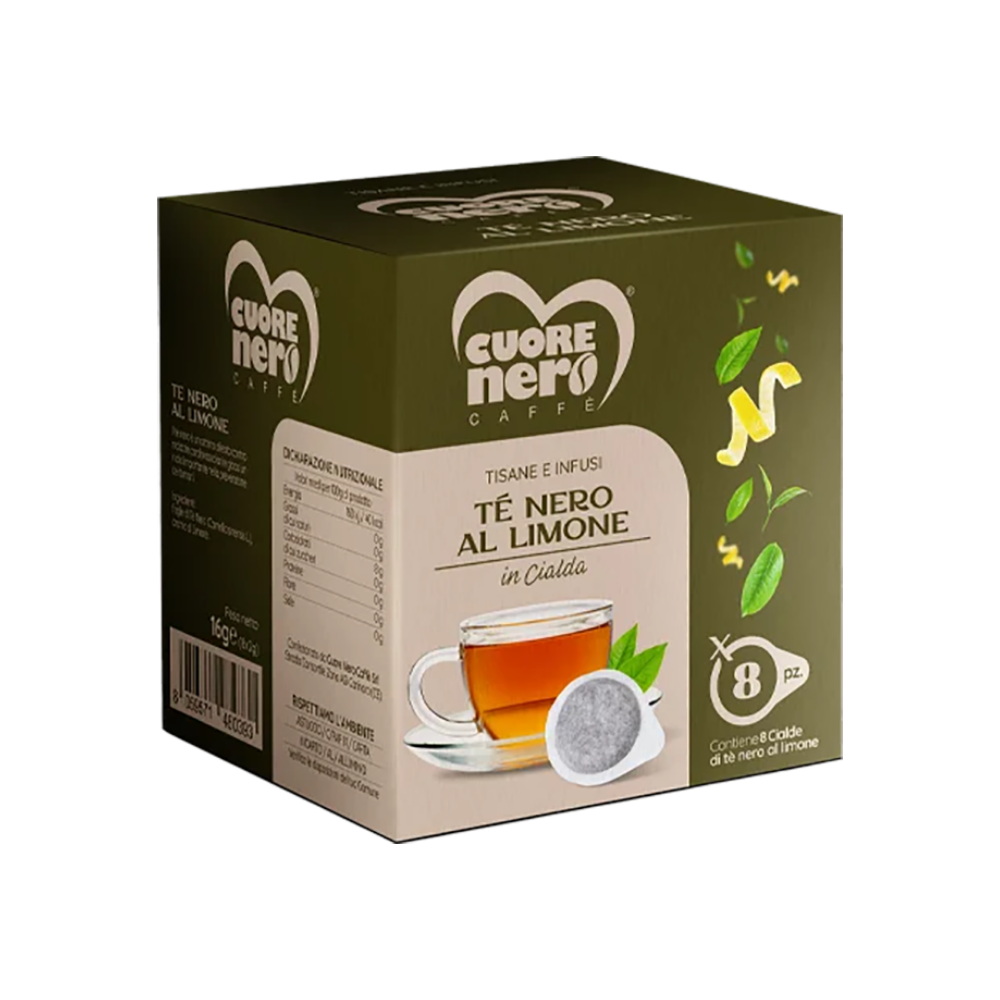 Cialde Cuore Nero Tisana Tè Nero Al Limone | Home Essential