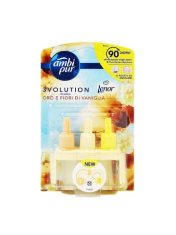 Ricarica Diffusore Ambiente Ambipur Elettrico 3Volution 20Ml Oro Fiori | Home Essential