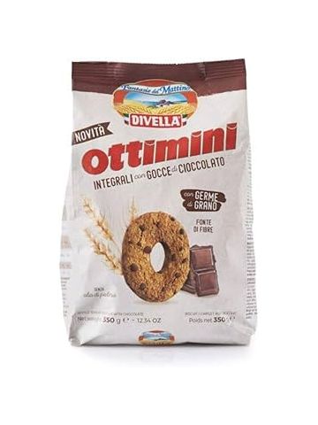 Biscotti Divella Ottimini 350Gr Integrali Con Gocce Di Cioccolato | Home Essential