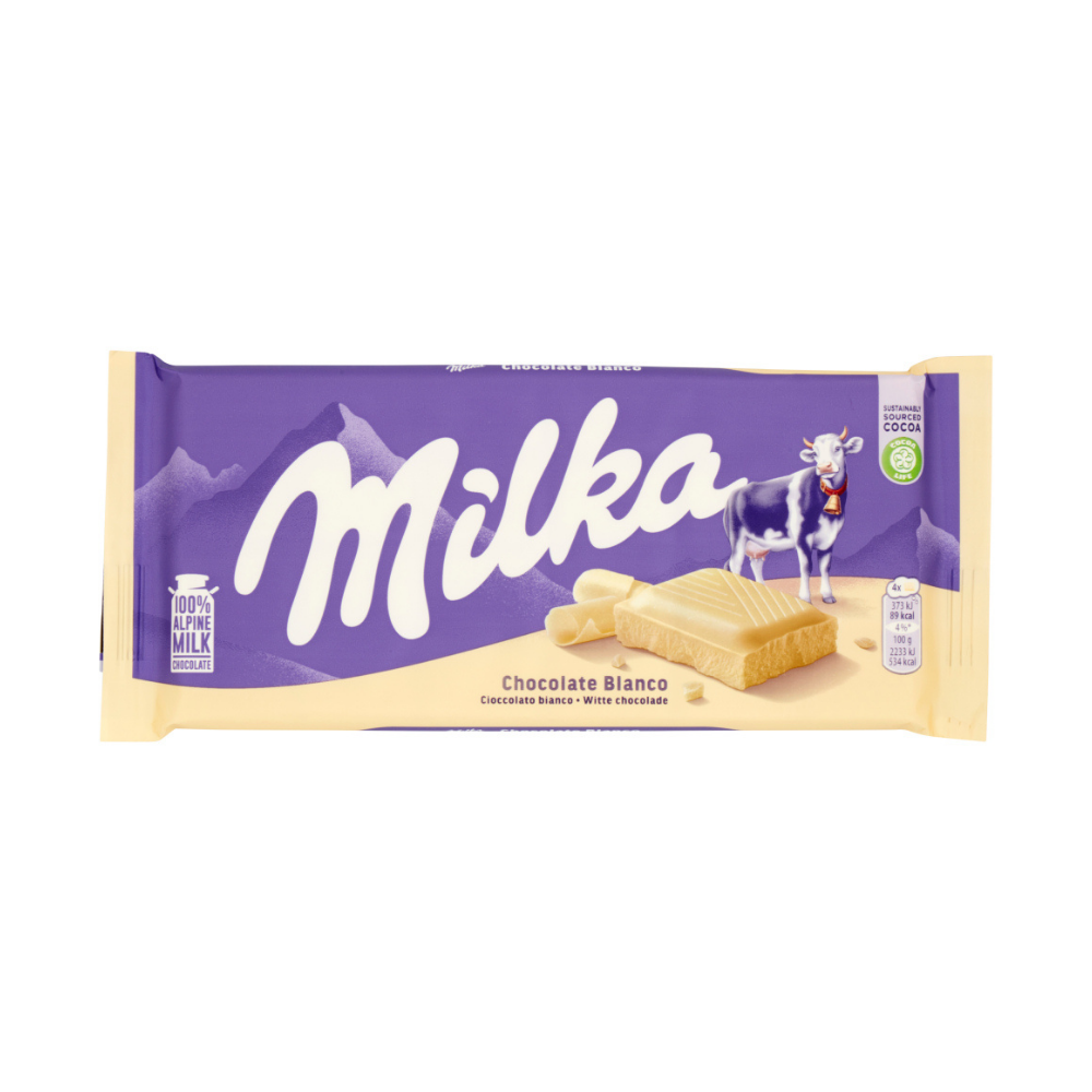 Milka Cioccolato Bianco 100g | Home Essential