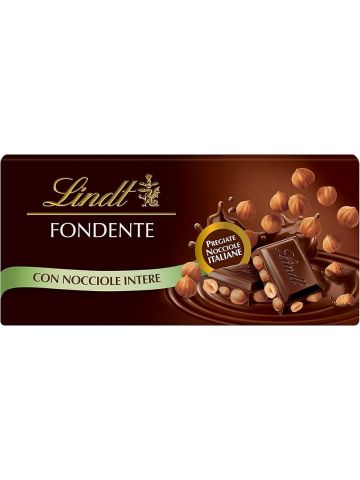 Tavoletta Lindt Gb 100g Cioccolato Fondente E Nocciole | Home Essential