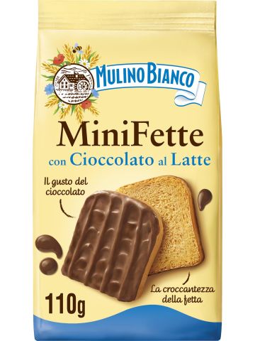 Fette Biscottate Mulino Bianco 110G Mini Fette Con Cioccolato Al Latte | Home Essential