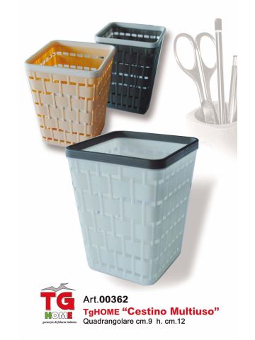 Tghome Cestino Multiuso Quadrato | Home Essential