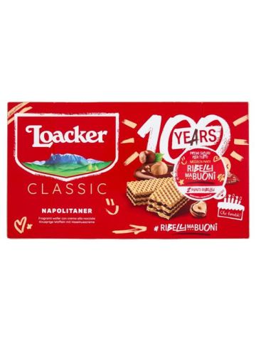 Loacker Classic Napolitaner Wafer con crema alle Nocciole 100% Italiane Wafers 45gx4 | Home Essential