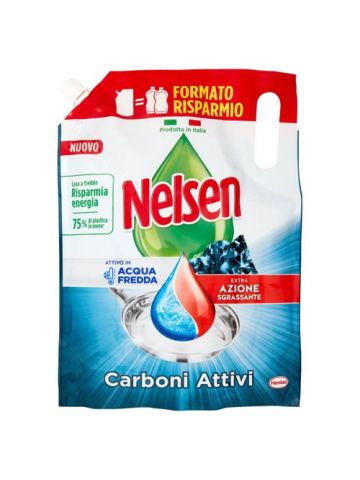 Detersivo Piatti Nelsen 1650ml Busta Ricarica Carboni Attivi | Home Essential