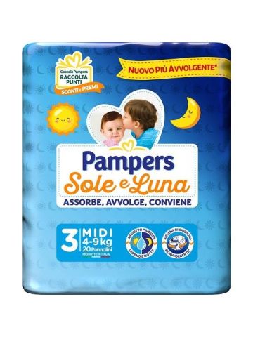 Pannolini Pampers Sole E Luna 4-9kg Midi | Home Essential