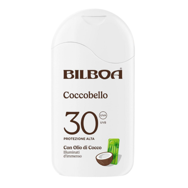 Bilboa Coccobello Latte Solare con Olio di Cocco Resistente all’Acqua 200 ml | Home Essential