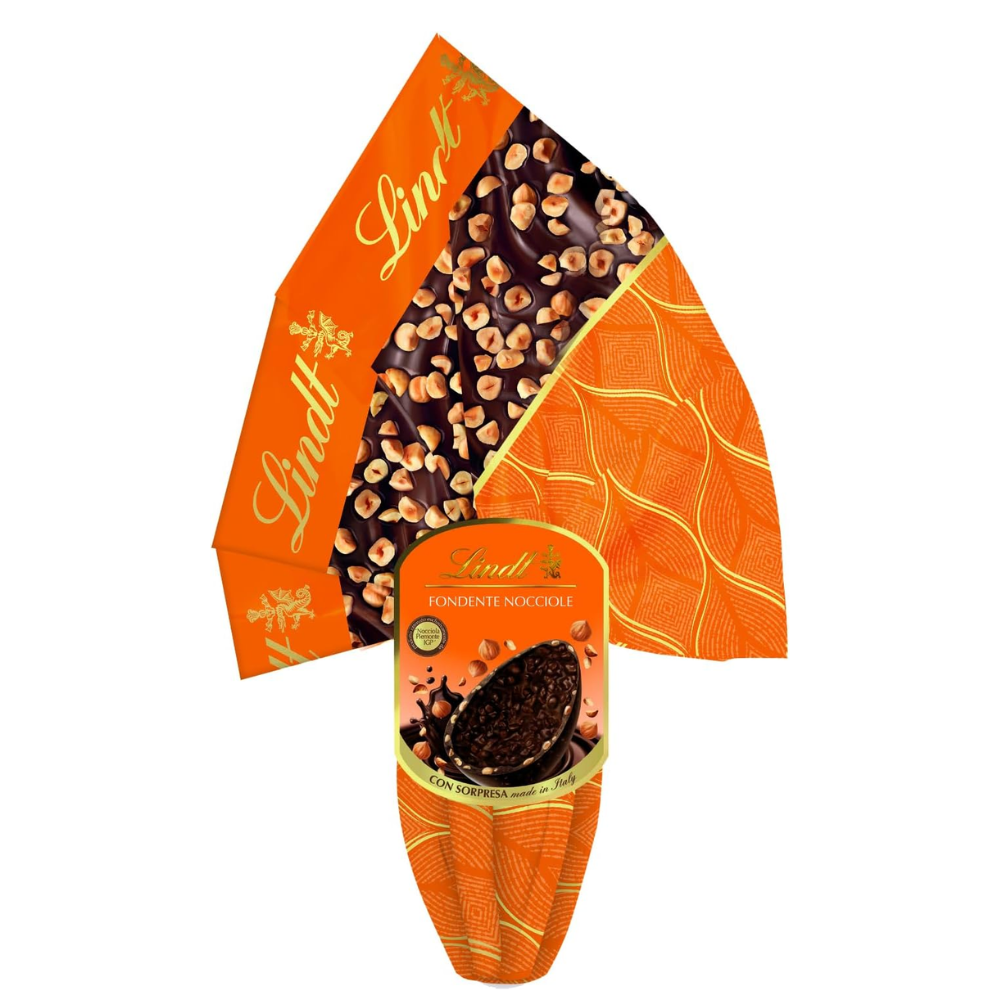 Uovo LINDOR Cioccolato Fondente con Nocciole Piemonte IGP 320g | Home Essential