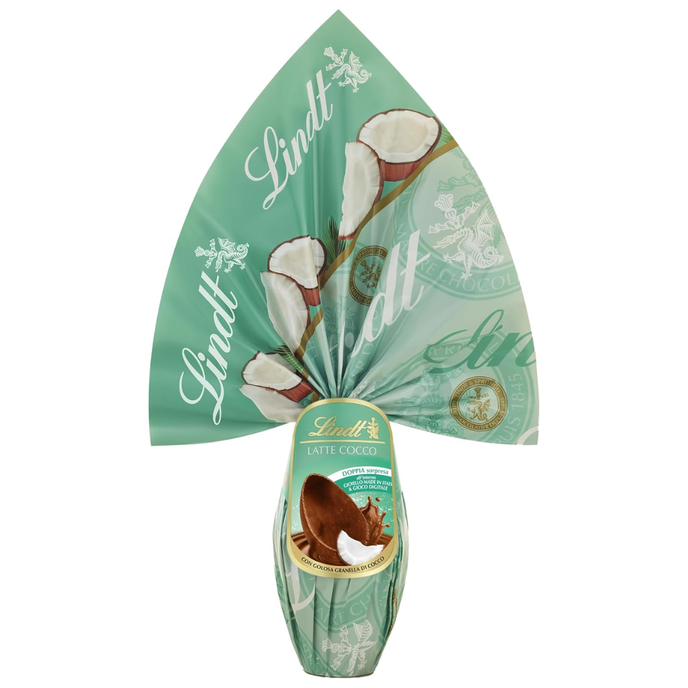 Uovo LINDOR cioccolato al latte con scaglie di Cocco 250 gr | Home Essential