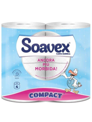 Carta Igienica Soavex 4 Rotoli 2 Veli Compact | Home Essential