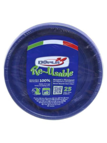 Dopla Piatto Frutta 25pz Blu | Home Essential