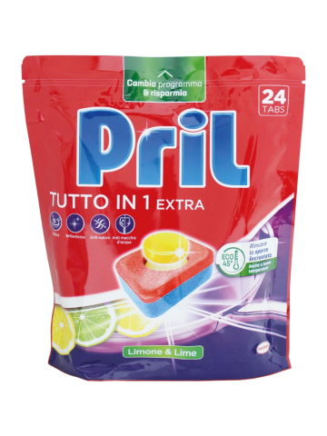 Caps Lavastoviglie Pril Allin1 24Pz Limone E Lime | Home Essential