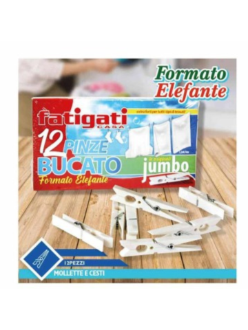 Mollette Bucato 12pz Fatigati | Home Essential