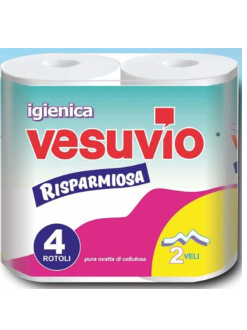 Vesuvio Risparmiosa Carta Igienica 4rotoli 2v | Home Essential