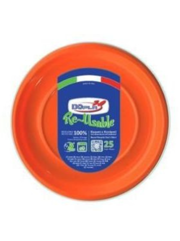 Dopla Piatto Piani 25pz Arancio | Home Essential