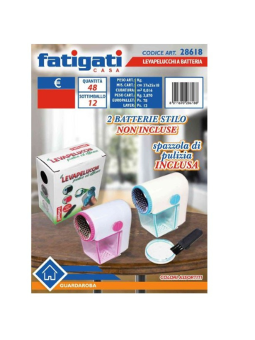 Levapelucchi A Batteria Medio Colori Assortiti | Home Essential