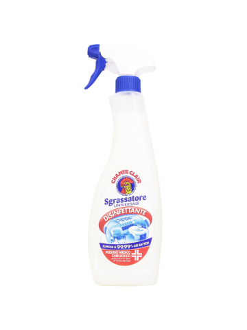 CHANTECLAIR Detergente Sgrassatore Universale Disinfettante con trigger Upside Down, Presidio Medico Chirurgico, Flacone spray 600 ml | Home Essential