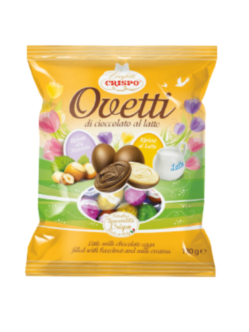 Ovetti cioccolato crispo 130g cioccolato al latte | Home Essential