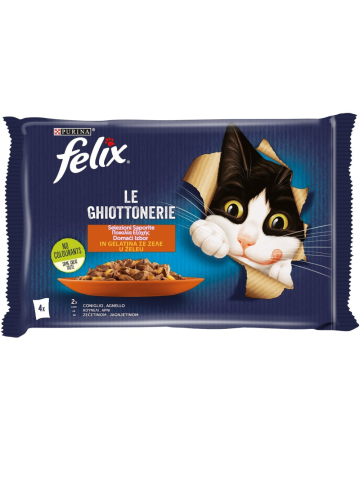 Cibo Gatti Felix Le Ghiottonerie 85g 4pz Coniglio E Agnello | Home Essential