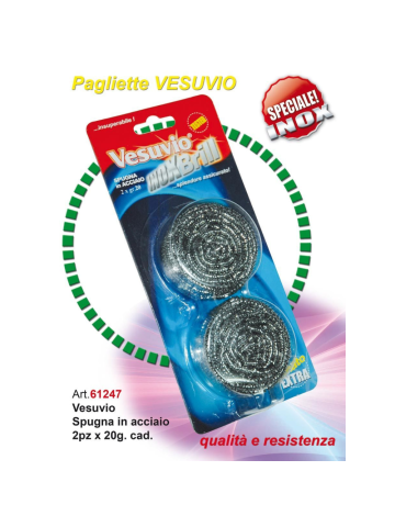 Spugna Acciaio Vesuvio 2Pzx20Gr | Home Essential