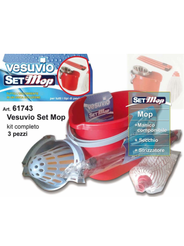 Secchio Con Mop E Manico Vesuvio | Home Essential