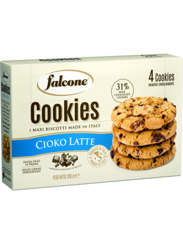 Biscotti Cookies Cioko Latte Falcone 200g Multipack X4pz | Home Essential