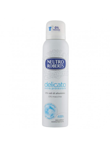 Deodorante Neutro Roberts 150Ml Spray Delicato Extra Protezione | Home Essential