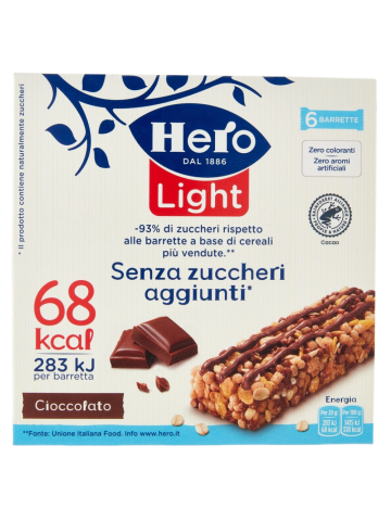 Barretta Hero Light 6 Pz Cioccolato | Home Essential