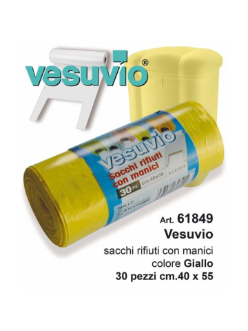 Sacco Rifiuti Vesuvio 40x55cm 30pz Giallo | Home Essential
