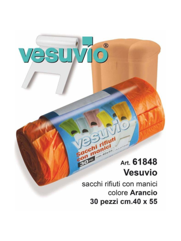 Sacco Rifiuti Vesuvio 40x55cm 30pz Arancione | Home Essential